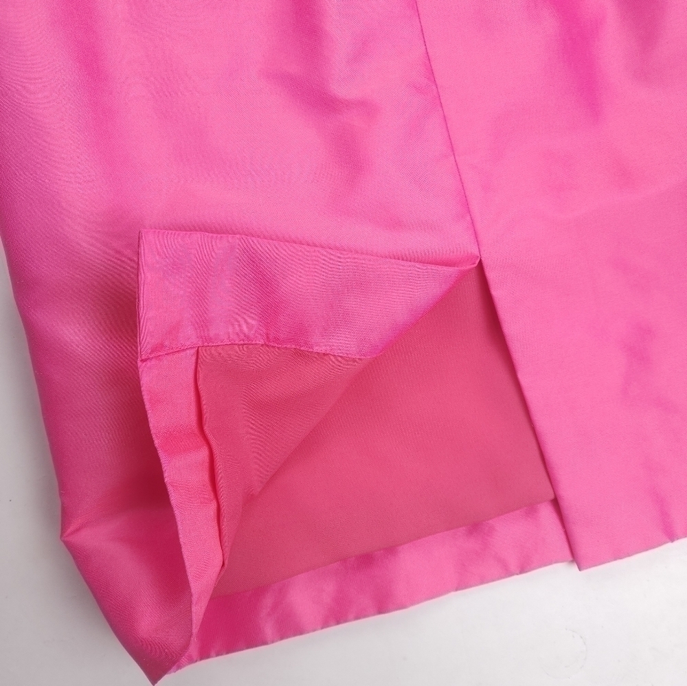 Marisa Baratelli Pink Thai Silk Formal Dress sz 10 - Picture 12 of 14